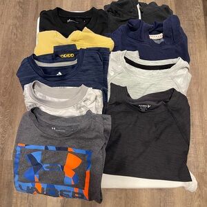 A bundle of 9 assorted long sleeve boys shirts size 5